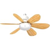 Sinbo SF-7708 LED Aydınlatmalı Tavan Vantilat&ouml;r&uuml;, Kumandalı, 6 Kanatlı, Sessiz &Ccedil;alışma, 3 Kademeli Hız Ayarı, E27 Uyumlu