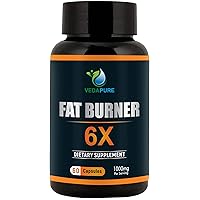 Vedapure Fat Burner 6X Dietary Supplements with Green Coffee Bean Extract, Green Tea Extract and Garcinia Cambogia…