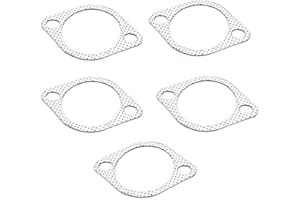 OKBY Exhaust Pipe Gasket, 5Pcs 3'' Ceramic Exhaust Gaskets Pipe Exhaust Flange Gasket Car Exhaust Seals Metal Manifold Gasket with Reinforced Ring 76mm