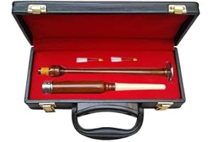AAR Rosewood Practice Chanter Engraved Mounts Wooden Box with 2 Reeds Free