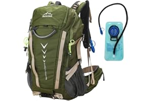 Aoking Mochila senderismo,escalada,40 L-50 L,Elementos estándar_tabla de malla de flujo de aire extraíble,impermeable,silbato SOS,funda para lluvia