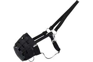 ‎MARENGOS Marengos - Fressbremse Pferd & Pony | Maulkorb mit Fress-Schutz | zur Kontrolle von Grasverzehr & bei Krankheit | stufenlos einstellbar | Weide-Maulkorb in schwarz für Shetty, Pony, Voll- & Warmblut