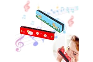 COYUN 2 Pezzi Armonica a Bocca 16 Fori per Bambini, Strumenti Musicali Come Regalo di Natale o di Compleanno