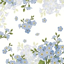 20 Papieren Servetten Met Bloemenmotief – Rozen In Blauw, 33x33 Cm, 3-laags, Voor Tafeldecoratie En Decoupage, Duits Kwaliteitspapier