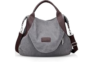 NICOLE & DORIS Damen Canvas Handtasche Segeltuch Taschen Schultertasche Damen Henkeltasche Hobo Tasche Umhängetasche