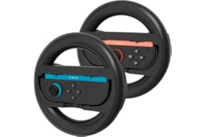 Tixlux 2 Pack Steering Wheels Compatible with Nintendo Switch 2 Joy Con Controller, Racing Wheel Accessories for Switch 2 Driving Games Mario Kart World