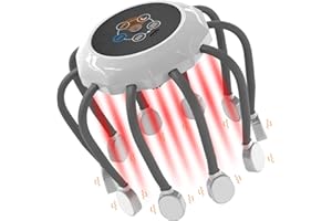 iKeener Elettrico Senza Fili Testa Cuoio Capelluto Massaggiatore,14 Vibrazione Contatti,6 Modalità Regolabili,Portatile Ricaricabile,per dolore e l'ansia sollievo Promuovere Sonno,Stress Relax