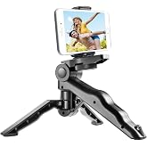 Coverzone Tripod Modern Tasarım 3 Ayak Mini Kamera ve Telefon Tripodu + D&ouml;ner Başlık Telefon Tutucu Hafif Taşınabilir K555