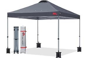 MasterCanopy Pop-up Canopy Tent, Commercial Instant Canopy with Roll Bag, Sandbags x4, Tent Poles x4