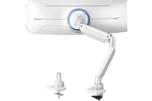 PUTORSEN Supporto per monitor a molla a gas per schermo di computer da 17-49 pollici, altezza regolabile, VESA 75x75/100x100, peso 2-20 kg, nero