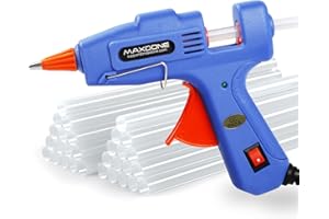 MAXDONE Pistolet à Colle Chaude - 20W 30pcs 7mm*130mm Bâtons de Colle pour Pistolet le Artisanat, DIY, Maison, Bricolage, Bureau-Bleuge