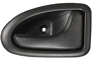PORFEET Poignée De Porte De Voiture, Boutons De Poignées De Placage De Porte Intérieure De Voiture en Plastique Gauche/Droite Compatible avec Renault Clio Noir Droite