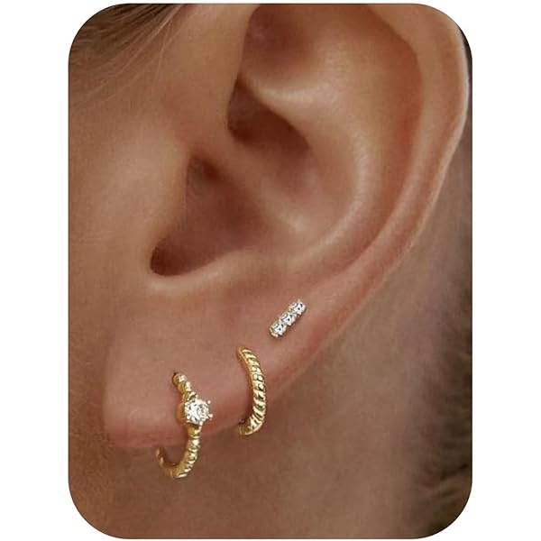 Earring set for multiple piercings - België