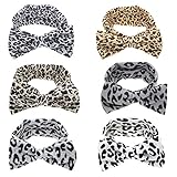 Baumwollmischung De feuilles 6 pcs Baby Haarband Stirnband Elastisch Kopfband Leopard Haarschleife Headband Mädschen Haarschmuck