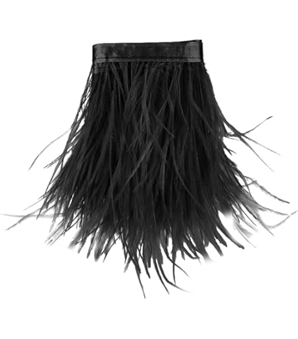 Passamaneria Piume Struzzo - 50 Cm, Altezza 15 Cm, Con Nastro Raso, Per Costumi E Decorazione - Foto 10