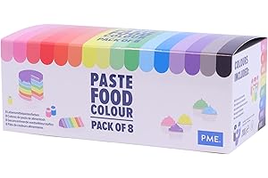 PME Paste Food Colour - Set of 8 (200g)