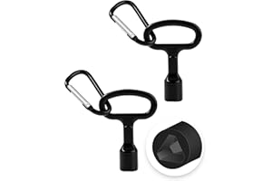 SOSALUK 2 Pcs Clé Triangle Poubelle Clef Triangle pour Poubelle Jaune Clé Triangulaire en Métal pour Bac de Tri Compteur Electriques