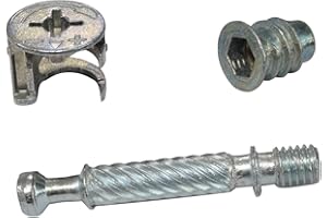 AERZETIX: 30 Ensembles Goujon ferrure raccord d'assemblage rastex Panneau 18mm Meuble Manchon Cheville en métal C41554