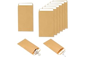 Aidi Brown Envelopes, 30PCS Wage Envelopes for Money and Seeds, Packing and Storing (6x10cm)