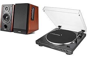 Edifier R1700BT Active Bluetooth Speakers and AT-LP60X Turntable Package Exclusive Set by Digitalis Audio…