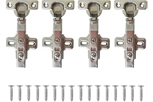 LIKERAINY 95 Grado Cerniera 26mm Battuta Esterna con Ammortizzatore Montaggio Clip on per Ante Mobili da Cucina Gabinetto Cerniere per Armadio Porta 4 Pezzi