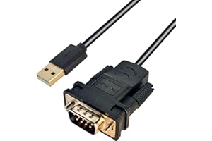 DSD TECH SH-RS232A Cable Adaptador USB a RS232 Serial DB9 con Chip FTDI FT232 para Windows, Linux, Mac OS (5.9FT / 1.8M)