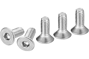 DTGN M3-0.5 x 8mm Flat Head Socket Cap Screws, 50 Pack 304 Stainless Steel Hex Socket Flat Head Screws, Full Thread, Countersunk Bolts