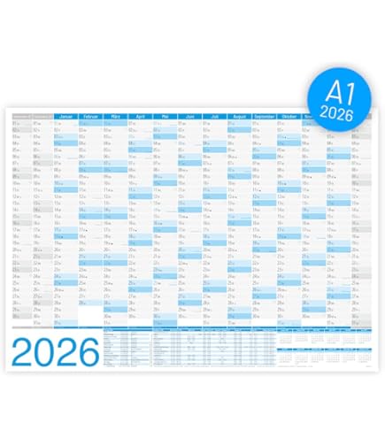 Calendario Da Parete 2025 A1 - Grande, Con Festività, Settimane E Spazio Per Appunti