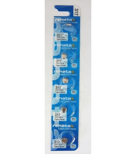Renata Lot De 10 Piles Boutons SR516SW (317) – 1,55 V, Oxyde D'argent – Date 2017