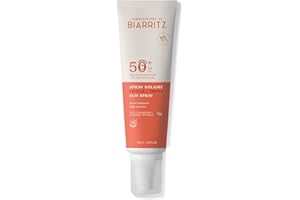 LABORATOIRE DE BIARRITZ Laboratoires de Biarritz - Crème Solaire en Spray - SPF50+ - Certifiée Bio - Visage et Corps - Bébé, Enfant et Adulte - Texture Fluide, Légère - Format Familial 150 ml - Fabriqué en France