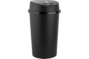 KetoPlastics 45 Litre Black Touch Top Bin for Home Garden Office School Kitchen Bathroom