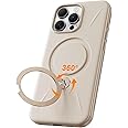 TORRAS 360° Spin Mag Stand for iPhone 16 Pro Max Case, Fit for Magsafe, Mil-STD Protective Hard PC Scratch-Resistant Ostand Case for iPhone 16 Pro Max Phone Case Desert Titanium, Dune Beige, 6.9 inch