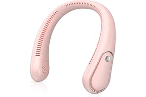 PHEJIE Ventilador de Cuello Portátil 4000mAh Ventilador Cuello silencioso con 360 ° de Flujo de Aire Manos Libres Bladeless con 3 Velocidades Para Oficina Viajes Actividades Gimnasio Pasear