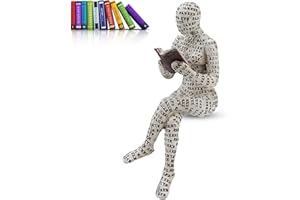 Cyrank Lesende Frau, Figur Deko Für Regal, Kleine Lesende Frauen Geformte Skulptur, Abstrakte Lesefigur, Skulpturen, Innovative Dame, Die Zellstoff Formt, Büro, Studie, Bücherregal-Ornamente