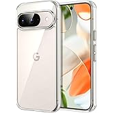 JETech Funda para Google Pixel 9/9 Pro 2024, Anti-Amarillo Antigolpes Protectora Carcasa, Antiarañazos PC Duro Respaldo (Tran