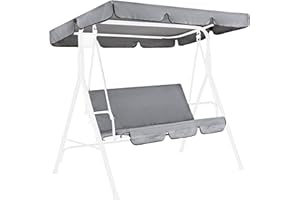 KOMSOUP Housse De Rechange Assise Balancelle,Housse De Rechange Assise Balancelle,Toile De Remplacement De Coussin Balancoire 3 Places Universelle Extérieure, Étanche À La Poussière, Imperméable