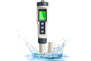 flintronic 4-In-1 PH Messgerät, PH/TDS/EC Temperatur Tester mit Hintergrundbeleuchtung, 0-14 pH-Messbereich-±0,1 pH-Genauigkeit, PH Wert Messgerät Pool Trinkwasser Schwimmbad Aquarium Pools