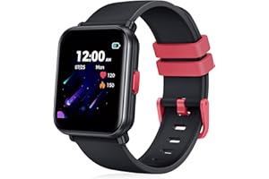 CANTAOS Montre Connectée Enfant Sport Smartwatch: 1.4" Etanche IP68 Ecran Tactile Fille Connectee Bracelet Garcon Fitness Watch avec Sommeil Tracker Cardiaque Frequence Podometre Temperature pour Android iOS