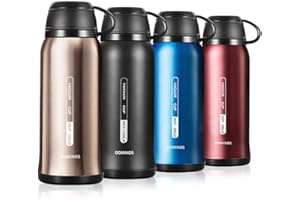 YJH Y·J&H Termo de Vacío de Doble Pared,Botella de Agua Acero Inoxidable sin BPA,Botellas Frío/Caliente,Botellas Termica para Niños, Colegio, Oficina, Trekking - 650ml Champán Oro