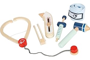 small foot Set da Gioco del Dottore in Legno, Gioco di Ruolo di Alta qualità, per Bambini a Partire dai 3 Anni, 12548