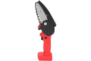 ASHATA Mini motosierra, sierra de cadena eléctrica inalámbrica, sierra eléctrica de mano portátil, tijeras de podar recargables y ligeras, motosierra para cortar madera de ramas de árboles y jardinerí