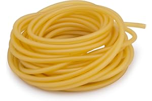 Famgee 32.8FT Natural Latex Rubber Tubing Elastic Band Slingshot Catapult Surgical Rubber Tube Hose for Outdoor Hunting Physical Therap