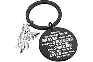 AKTAP Phoenix Keychain Rising Phoenix Bird Pendant Always Remember You’re Braver Than You Believe Inspiration Jewelry Gift for Phoenix Lovers Graduates