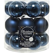 Kaemingk 6 Palline Di Natale In Vetro 8 Cm – Mischi Opache E Lucide, Colore Blu Ghiaccio – Decorazioni Per Albero