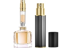 JOOMOKO Perfume Atomiser, 5ml Perfume Travel Bottle, Atomiser Spray Bottle Perfume Refill Bottle for Travel Accessories Women Men（Black）