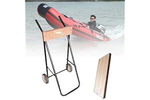 SHIOUCY Motorboat Cart 100KG Outboard Motor Engine Trolley Stand Boat Carrier Transport Wheel