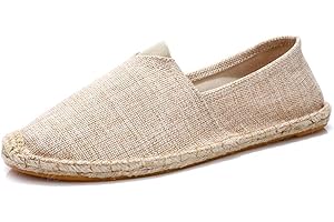 SHELAIDON Straw Beach Shoes Linen Men's Canvas Espadrilles Women Slip-on Flats