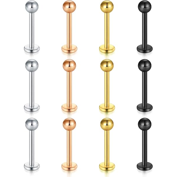 Funseedrr 10-16 Paires Piercings Cartilage Helix - Acier Chirurgical 16G Anneaux Fer à Cheval Et Labret