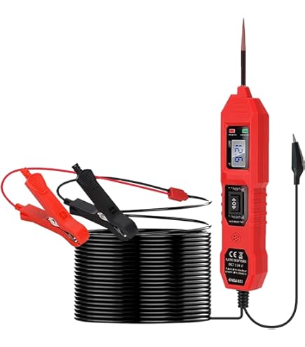 Circuit Tester, 6-24V Power Probe Electric Circuit Tester Detector Professional Car Diagnostic Tool with 14.8ft Cable