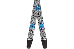 buckle-down Sangle de guitare de 86 à 152,4 cm Poses de point/Mini Scrump Dispersé